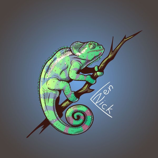 Хамелеон рисунок