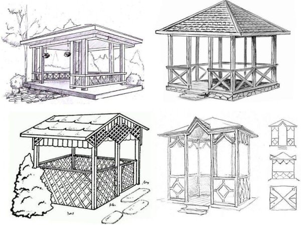 Зарисовки малых архитектурных форм