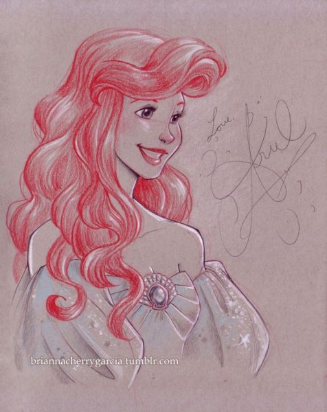 Ариель зарисовки Диснея