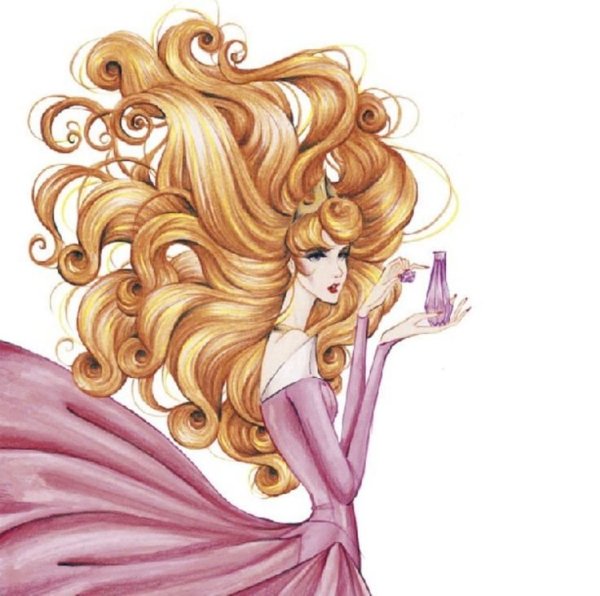 Принцесса с пышными волосами