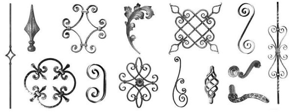 Металлические элементы для декора