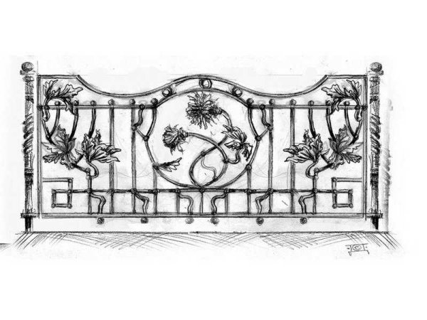Кованые ограды эскизы