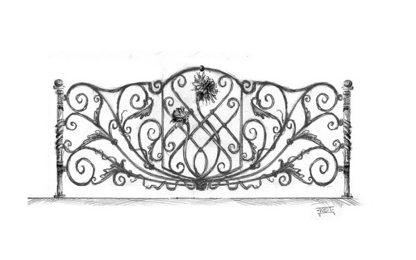 Ограда с растительным орнаментом