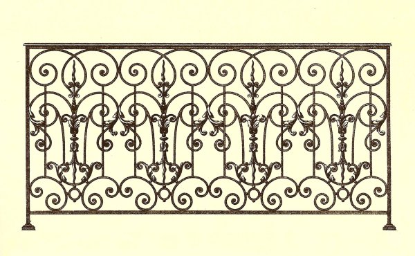 Кованый забор в стиле Ампир