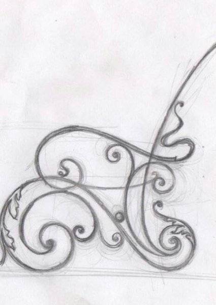 Скамейка из металла с узорами