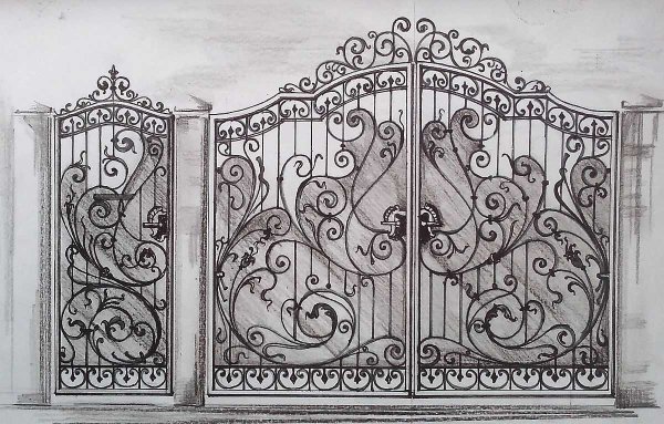 Эскизы кованых ворот
