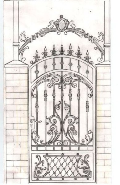 Кованые ворота эскизы