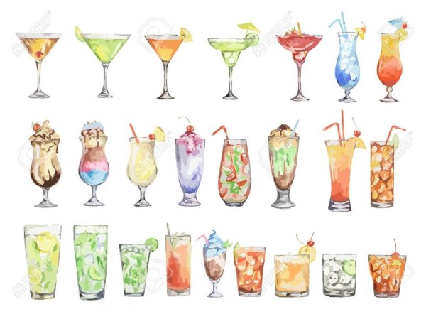 Коктейль рисунок