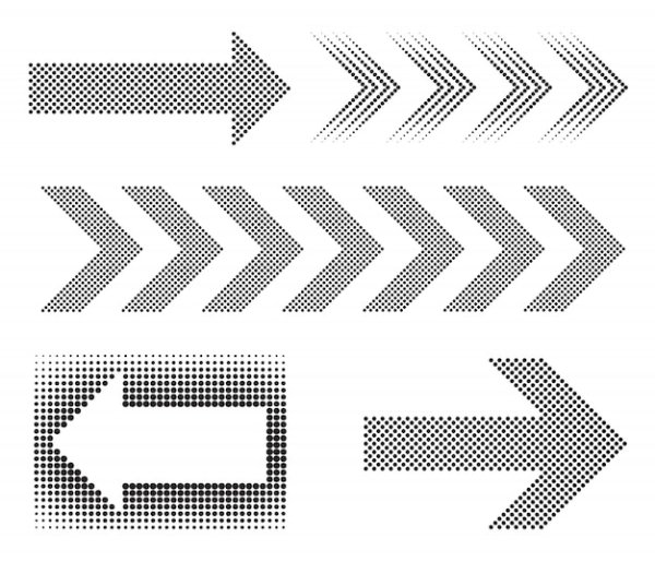 Стрелка пунктир