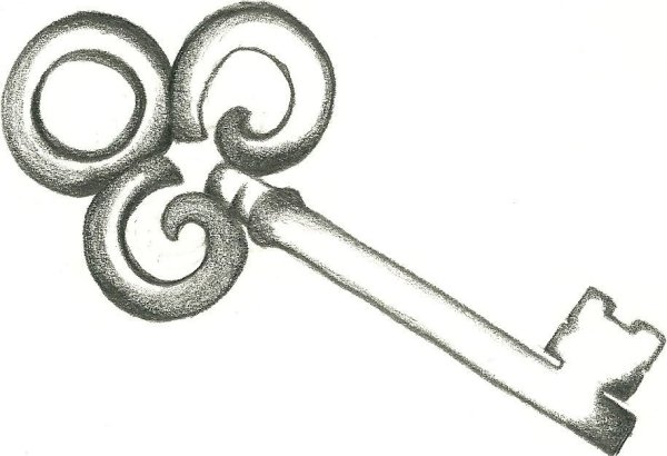 Золотой ключик трафарет