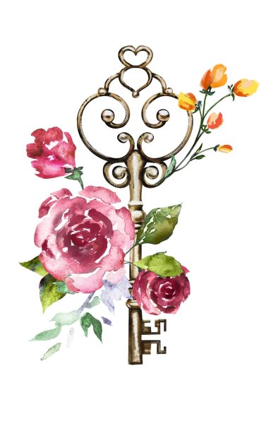 Ключик с цветами