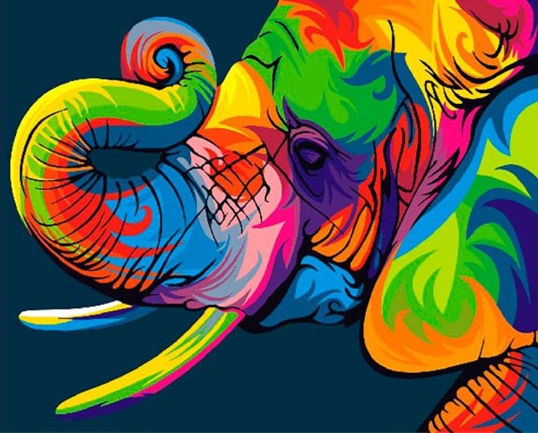 Алмазная мозаика Радужный тигр