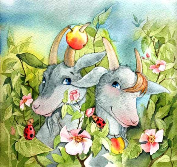 Козочка иллюстрация