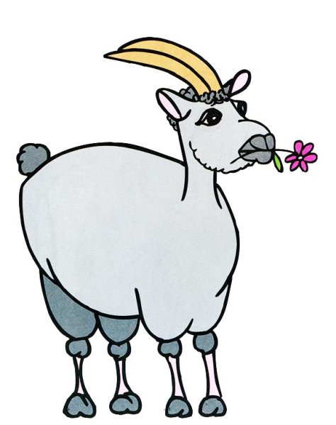Смешная коза