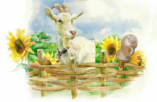 Коза за забором