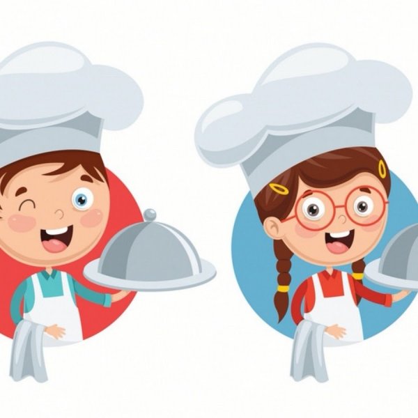 Мальчик и девочка повар