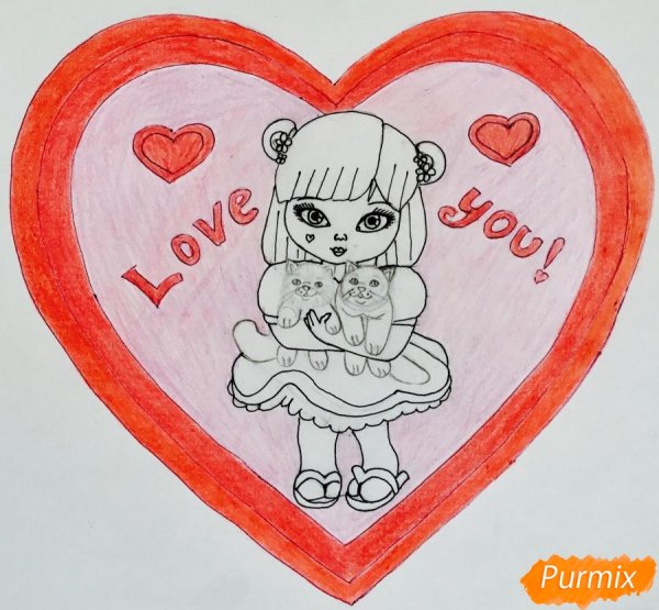 Нарисовать красивую валентинку