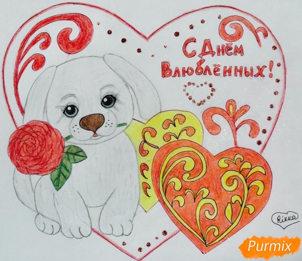 Валентинки рисовать