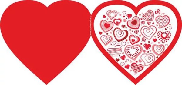 Раскраска сердечко с цветочками