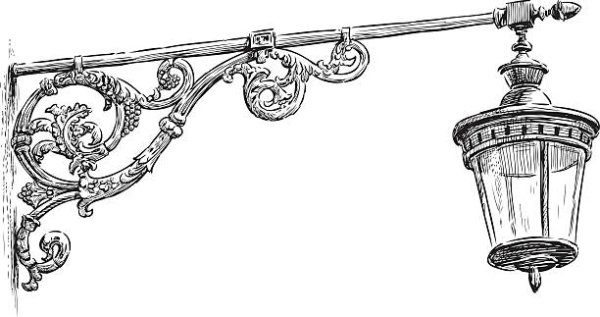 Уличный фонарь силуэт