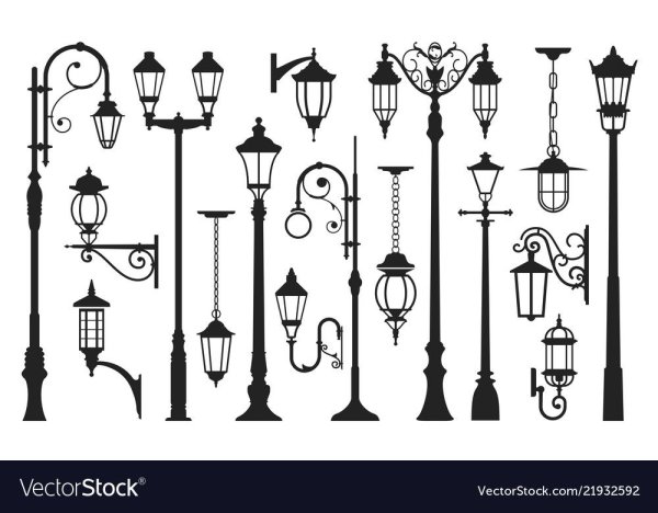 Уличный фонарь рисовать