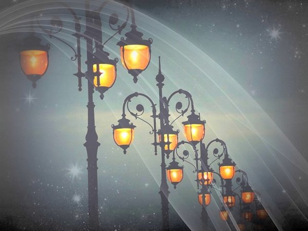 Фонарик акварелью