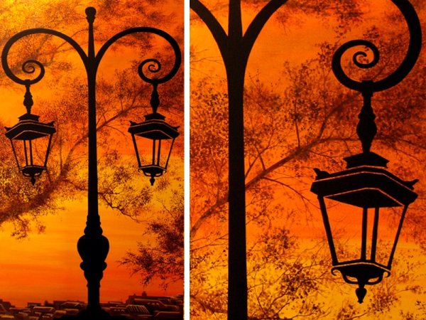 Раскраска фонарь уличный для детей