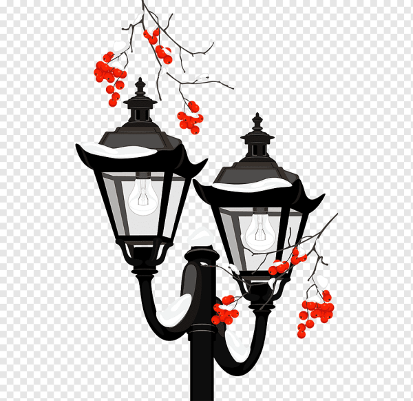 Трафарет фонарь уличный