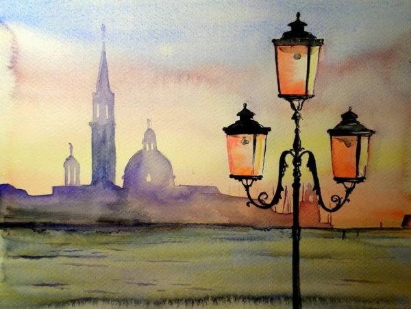 Уличные фонари в живописи