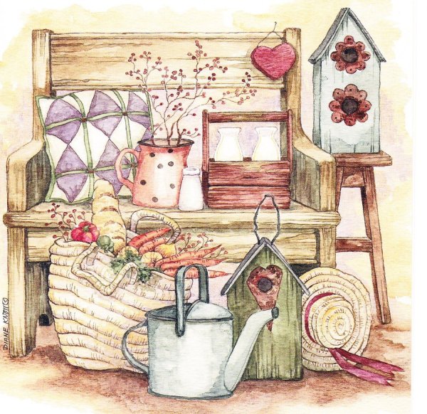 Декупаж в деревенском стиле