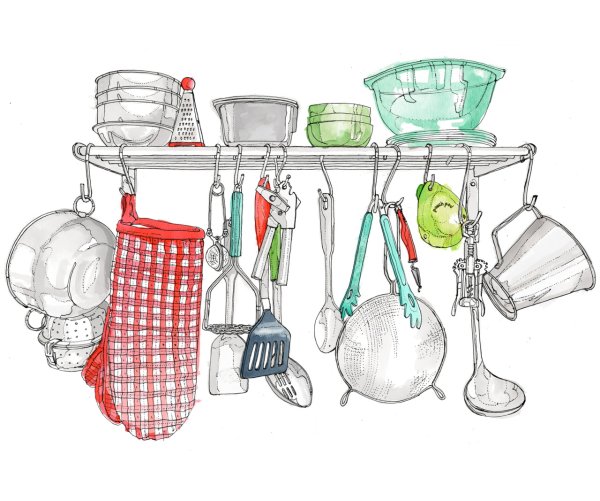 Утварь для кухни нарисовать