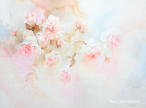 Цветы в пастельных тонах