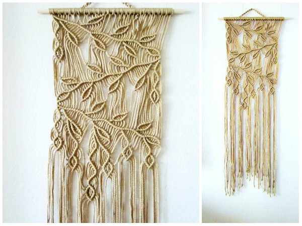 Плетеное панно на стену