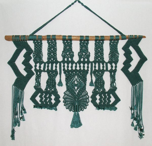 Макраме панно белое