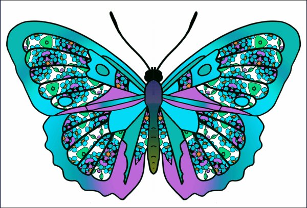 Бабочка растровое изображение