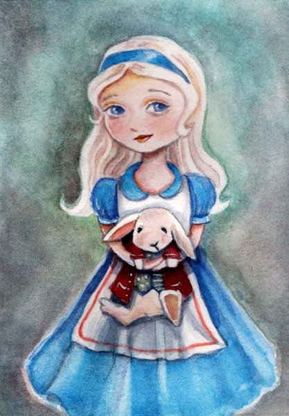 Алиса в стране чудес нарисовать