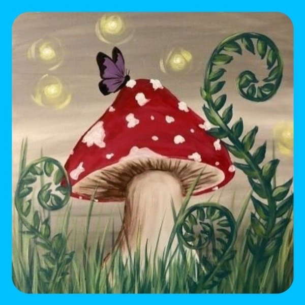 Мухомор гуашью