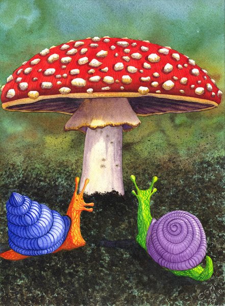 Нарисовать мухомор