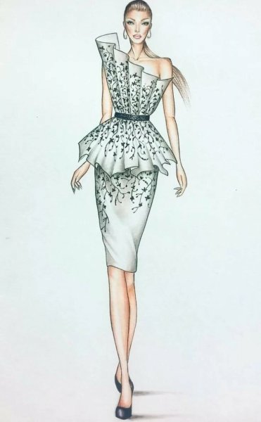 Красивые эскизы одежды