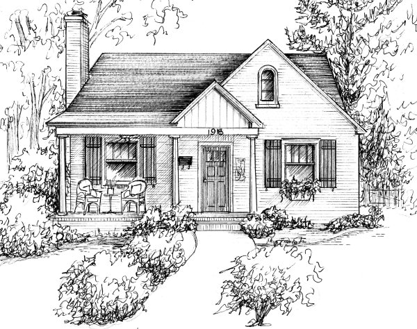 Домик рисунок