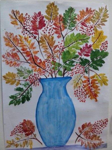 Рисование осенний букет в вазе подготовительная группа