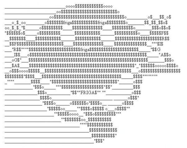 Рисунки символами и знаками