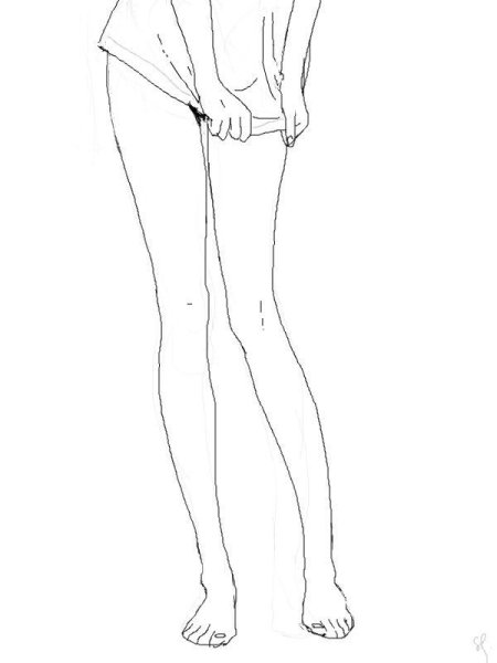 Аниме ноги для срисовки