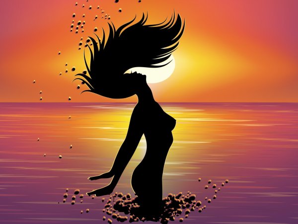 Красивый женский силуэт