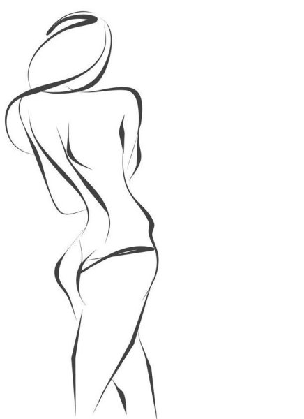 Силуэт голой женщины