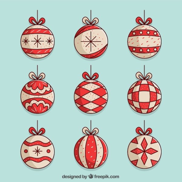 Новогодние игрушки вектор