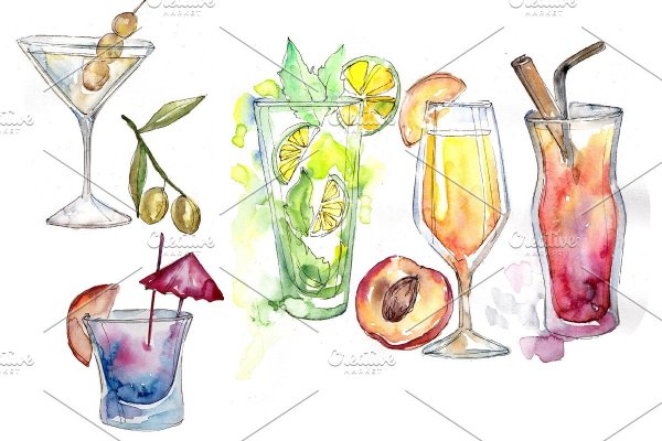 Коктейль акварель