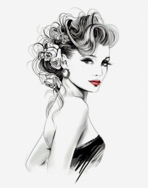 Красивая девушка рисунок