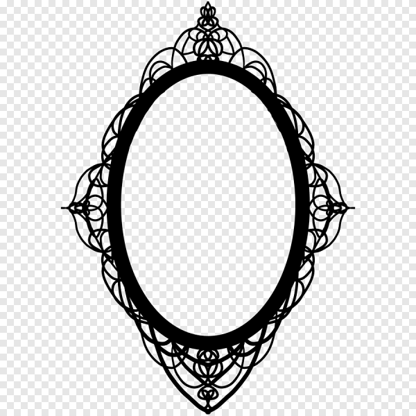 Овальная рамка черная