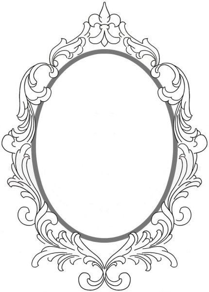 Ажурная овальная рамка